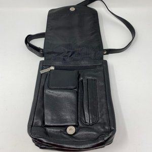 Wilson’s Leather Pelle Studio Black Messenger Shoulder Bag
